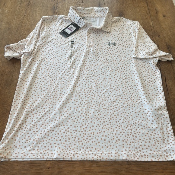 Under Armour Men's Polo with Blue and Green Accents - Picture 2 of 6